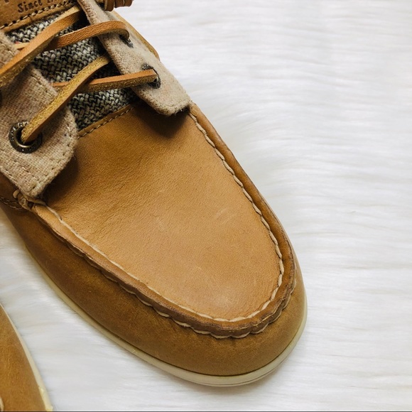 Sperry GENUINE LEATHER brown womens boat shoes - Picture 4 of 6